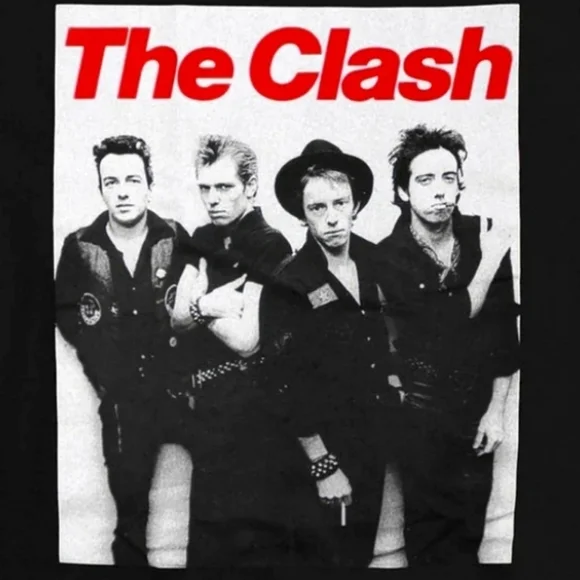 The Clash Retro Black & White Punk Shirt - Picture 2 of 2